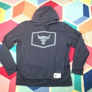 Under Armour Project Rock Hoodie  Black Brahma Bull Sweatshirt